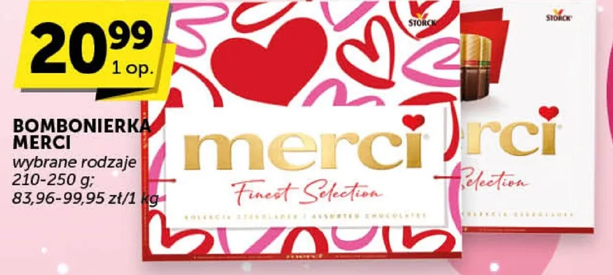 Bombonierka MERCI wybrane rodzaje promocja w Euro Sklep
