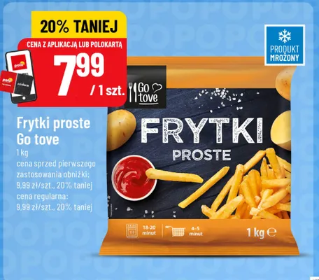 Frytki proste Go tove promocja w POLOmarket