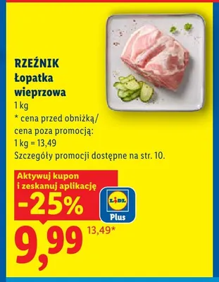 Łopatka wieprzowa Rzeźnik promocja w Lidl