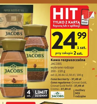 Kawa rozpuszczalna Jacobs promocja w Intermarche