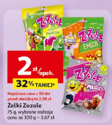 Żelki Zozole wybrane rodzaje promocja w Auchan