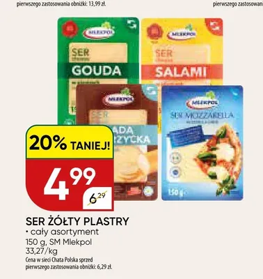 Ser żółty plastry Gouda SM Mlekpol promocja w Chata Polska