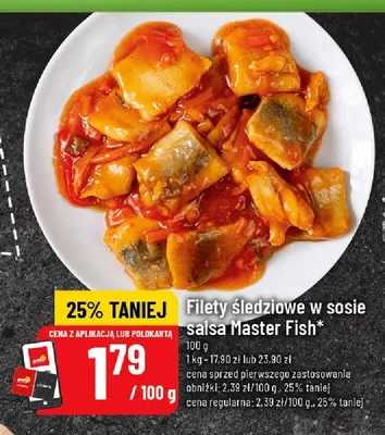 Filety śledziowe w sosie salsa Master Fish promocja w POLOmarket