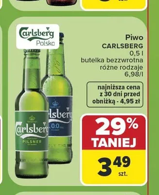 Piwo Carlsberg Pilsner promocja w Carrefour Market