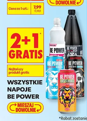 Napój BE POWER promocja w Biedronka