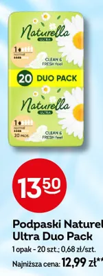 Podpaski Naturella Ultra Duo Pack promocja w Żabka