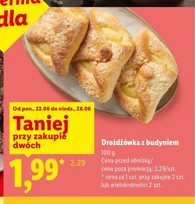 Drożdżówka z budyniem Cukiernia Lidla promocja w Lidl