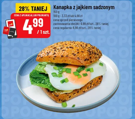 Kanapka z jajkiem sadzonym promocja w POLOmarket