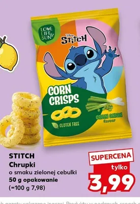 Chrupki o smaku zielonej cebulki STITCH promocja w Kaufland