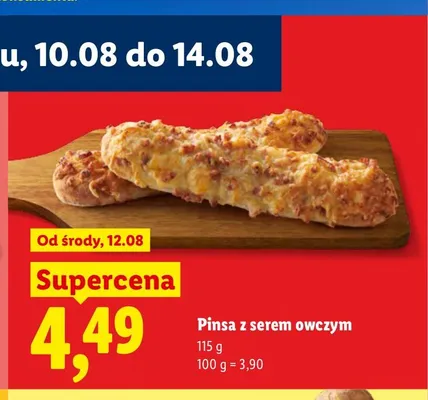 Pinsa z serem owczym promocja w Lidl