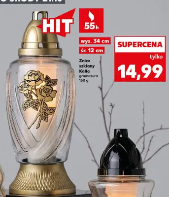 Znicz szklany s-274 promocja w Kaufland