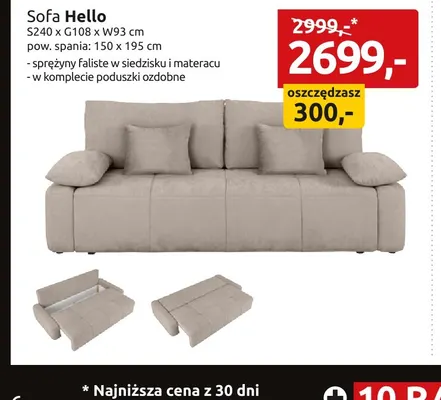 Sofa Hello promocja w Black Red White