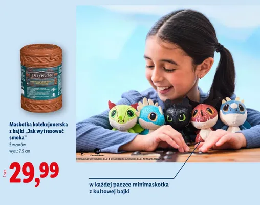 Maskotka kolekcjonerska z bajki "Jak wytresować smoka" 5 wzorów wys.: 7,5 cm promocja w Lidl
