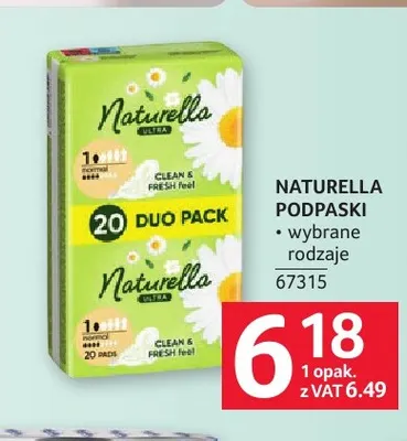 Podpaski Naturella promocja w Selgros