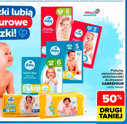 Pieluchy jednorazowe My Baby Ultra Dry promocja w Carrefour Market