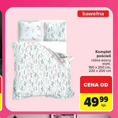 Komplet pościeli bawełna promocja w Carrefour