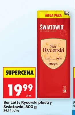 Ser żółty Rycerski plastry Światowid promocja w Biedronka