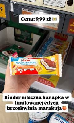 Mleczna kanapka brzoskwinia-marakuja limitowana edycja promocja w Biedronka