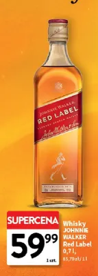 Whisky Johnnie Walker Red Label promocja w Intermarche