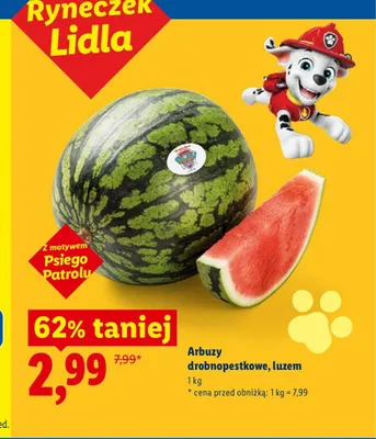 Arbuzy drobnopestkowe luzem promocja w Lidl