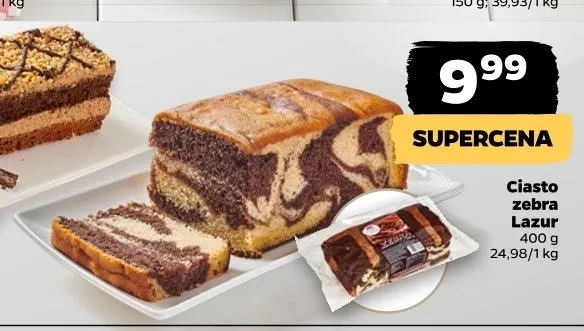 Ciasto zebra Lazur promocja w Netto