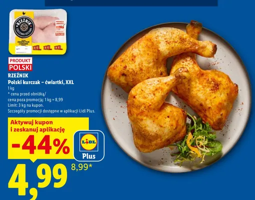 Polski kurczak - ćwiartki XXL Rzeźnik promocja w Lidl