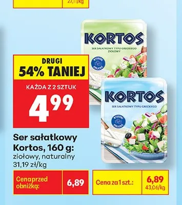 Ser sałatkowy Kortos ziołowy promocja w Biedronka