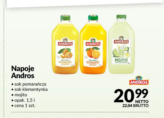 Sok pomarańczowy Vital fresh promocja w Makro