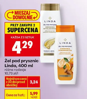 Żel pod prysznic kremowe wygładzenie promocja w Biedronka