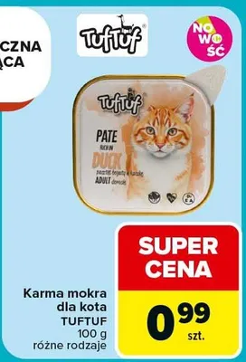 Karma mokra dla kota różne rodzaje promocja w Carrefour