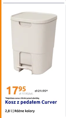 Kosz z pedałem Curver promocja w Action