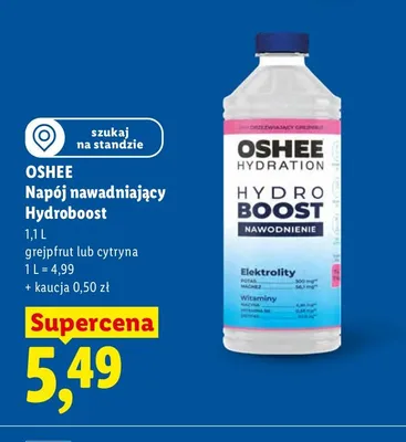 Napój nawadniający OSHEE Hydroboost cytryna promocja w Lidl
