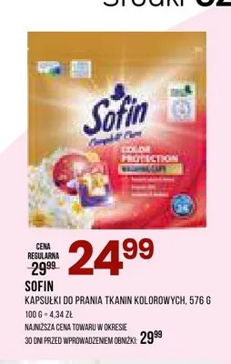 Kapsułki do prania tkanin kolorowych Sofin promocja w Drogerie Natura