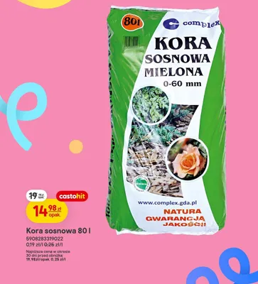 Kora sosnowa mielona 0-60mm 80 l promocja w Castorama