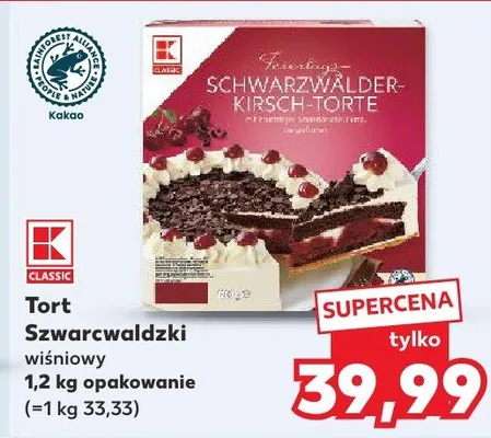 Tort Szwarcwaldzki wiśniowy K Classic promocja w Kaufland
