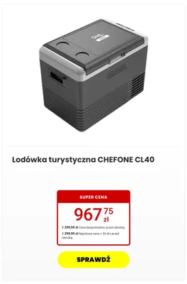 Lodówka turystyczna CHEFONE CL40 promocja w Media Expert