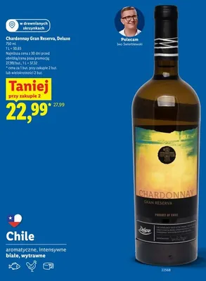 Wino białe Chardonnay Gran Reserva Deluxe promocja w Lidl