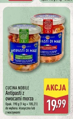 Antipasti z owocami morza Cucina Nobile z warzywami promocja w Aldi
