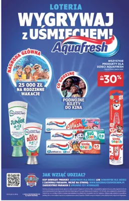Pasta do zębów dla dzieci Aquafresh Big Teeth 6-8 lat promocja w Stokrotka