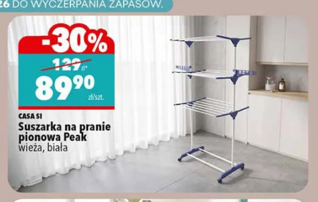 Suszarka na pranie pionowa Peak Casa Si promocja w Biedronka