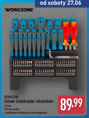 Zestaw śrubokrętów i wkrętaków Workzone promocja w Aldi