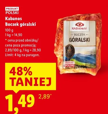 Boczek góralski promocja w Lidl
