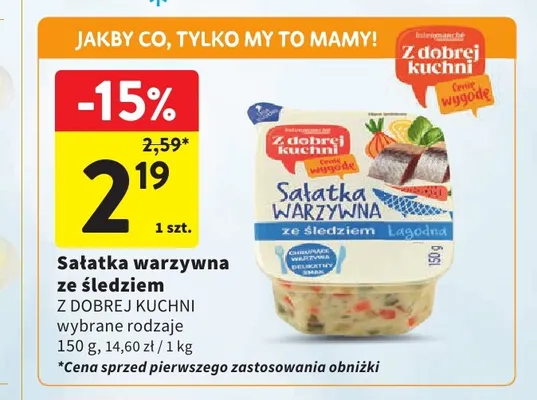 Sałatka warzywna ze śledziem Z Dobrej Kuchni promocja w Intermarche