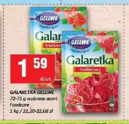 Galaretka Gellwe malinowa promocja w Chorten
