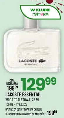 Woda toaletowa Lacoste essential promocja w Drogerie Natura