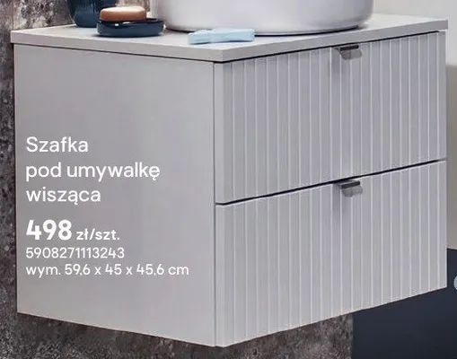 Szafka pod umywalkę wisząca Listrado biała promocja w Castorama