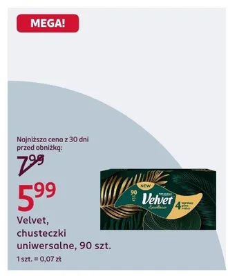 Chusteczki uniwersalne Velvet promocja