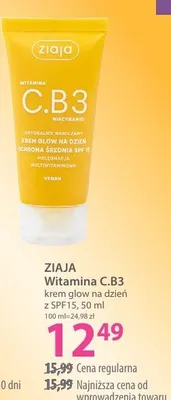 Witamina C.B3 krem głów na dzień SPF 15 promocja w Hebe