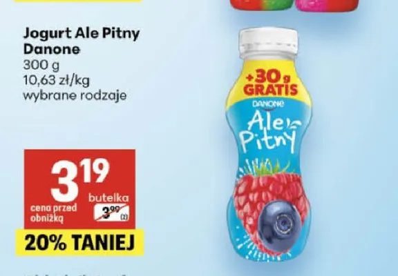 Jogurt Ale Pitny Danone promocja w Delikatesy Centrum
