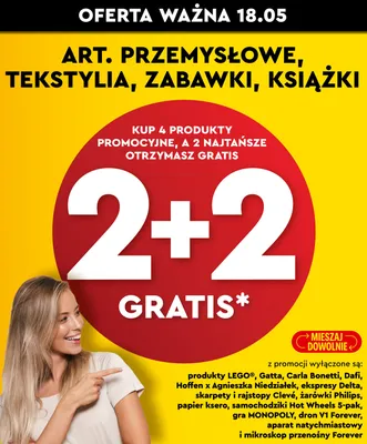 Artykuły przemysłowe, tekstylia, zabawki, książki promocja w Biedronka